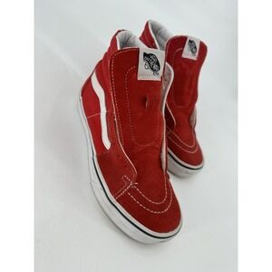 Vans Sk8-Hi OTW‎ W's 6 M's 4.5 Shoes Red White High Top Casual Skater Sneakers